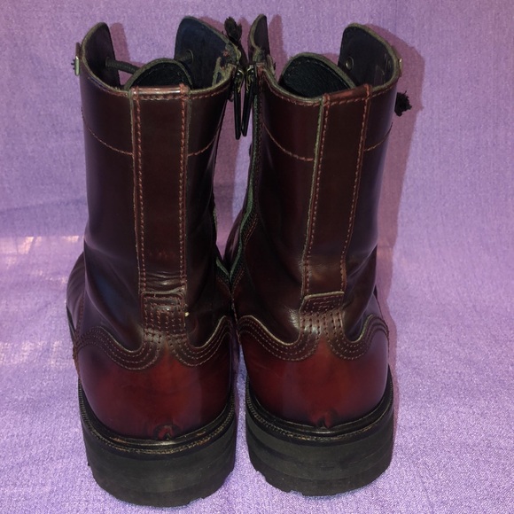 Used The Kooples Burgandy Side Zip Boots Size 9.5 Ladies 8.5 Men’s 41EU - Picture 7 of 15